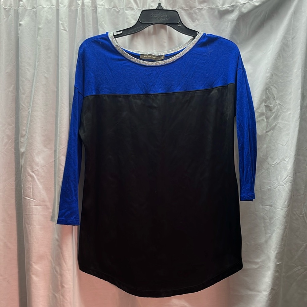 Top with silver neckline